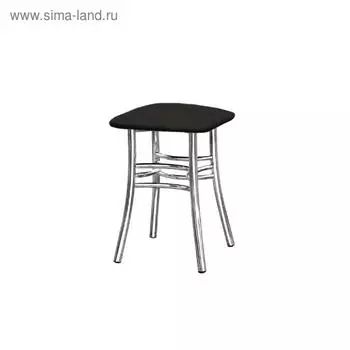 Табурет «Триоль», 280 280 450 мм, хром, цвет чёрный