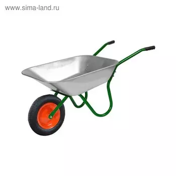 Тачка садовая, одноколёсная: груз/п 120 кг, объём 65 л, пневмоклесо 370 15 мм, кузов ОЦ 0.6 мм