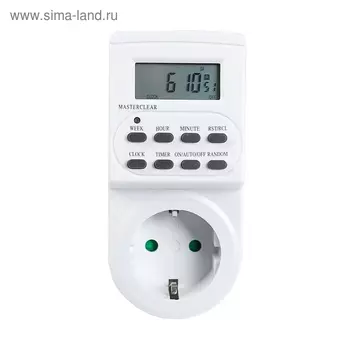 Таймер розеточный электронный Smartbuy, 3500 Вт, недельный+суточный