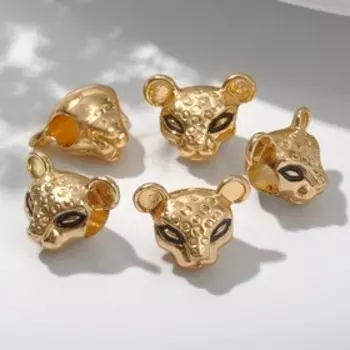 Талисман "Дикая кошка", чёрный в золоте