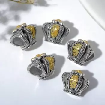 Талисман "Корона", цвет серебристо-золотой