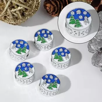 Талисман "Новогодняя сказка", цветной в серебре