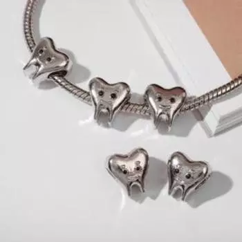 Талисман "Зуб", цвет чёрный в серебре