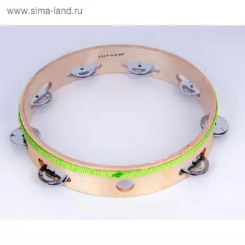 Тамбурин Fleet TH10-8C с 8 бубенцами и прозрачной мембраной, 10 дюймов