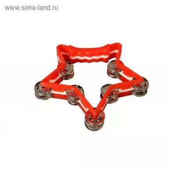 Тамбурин FLIGHT FTHP-14 Пластиковый "Звезда", с 14 джинглами Состав: пластик, металл