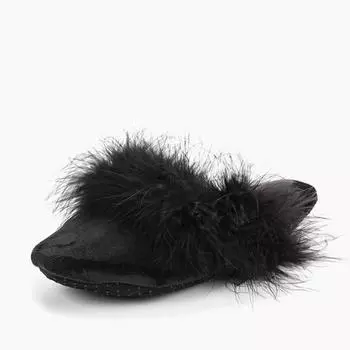 Тапочки №1 женские, размер 36.5, цвет чёрный