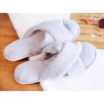 Тапочки №2 женские, размер 38-39, цвет серый