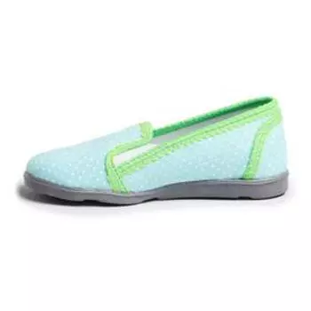 Тапочки детские, цвет салатовый горох, размер 29