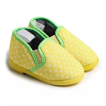 Тапочки детские, цвет жёлтый горох МИКС, размер 22,5