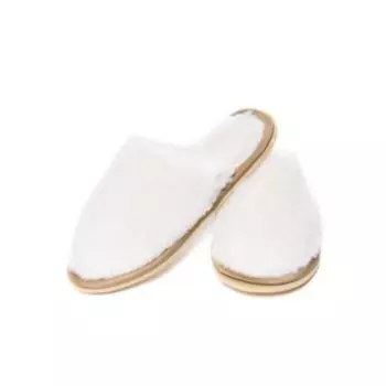 Тапочки меховые размер 40-41, овечий мех, подошва ЭВА, цвет белый