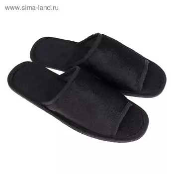 Тапочки мужские, цвет чёрный, размер 40-41