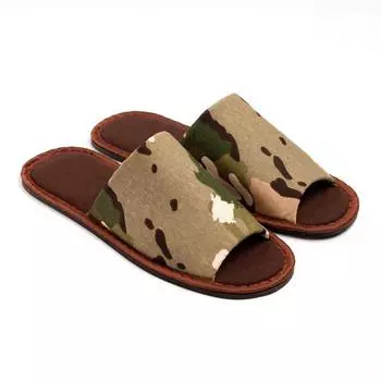 Тапочки мужские, цвет камуфляж хаки, размер 40