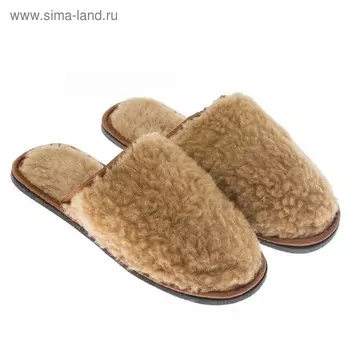 Тапочки мужские, цвет коричневый, размер 43