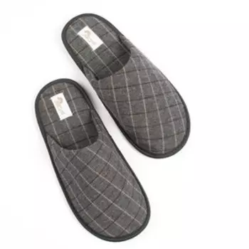 Тапочки мужские, размер 40-41, цвет серый коричневый