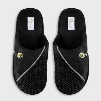 Тапочки мужские, размер 42-43, цвет черный