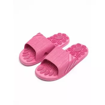 Тапочки с массажным эффектом, открытый нос, размер 40-41, цвет фуксия