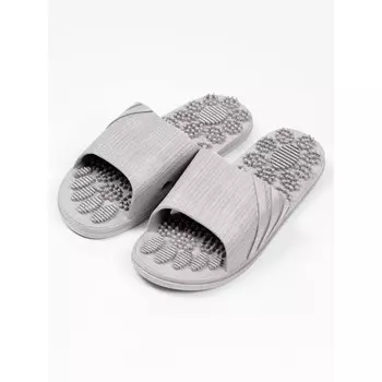 Тапочки с массажным эффектом, открытый нос, размер 42-43, цвет серый