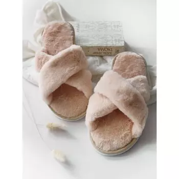 Тапочки женские Amaro home , размер 39-41, цвет бежевый