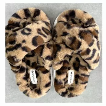 Тапочки женские Arya Home Leo, размер 38-39, принт леопардовый