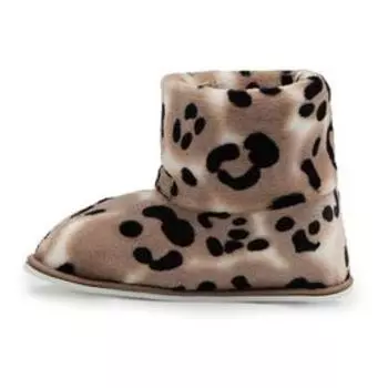 Тапочки женские, цвет бежевый леопард, размер 39