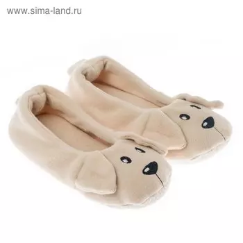 Тапочки женские цвет бежевый, размер 38