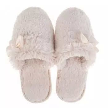 Тапочки женские цвет бежевый, размер 38-39