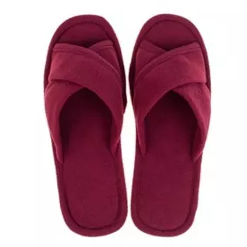 Тапочки женские цвет бордовый, размер 35
