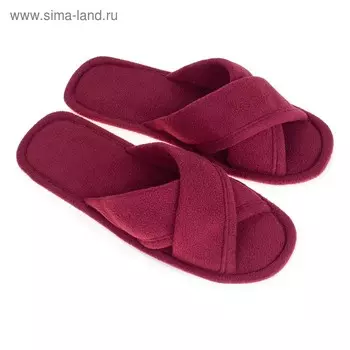 Тапочки женские цвет бордовый, размер 38-39