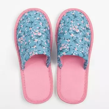 Тапочки женские цвет голубой, размер 36-37