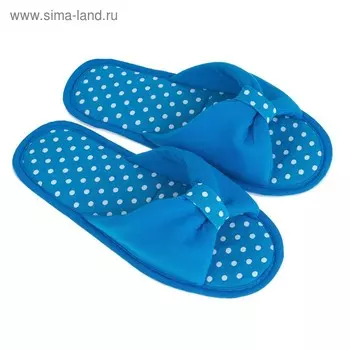 Тапочки женские цвет голубой, размер 38-39