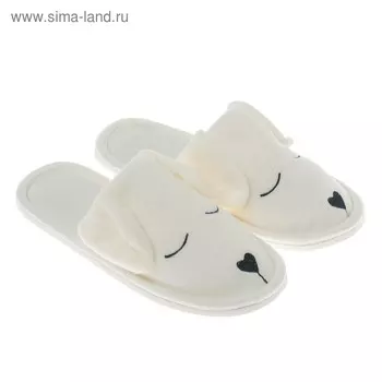 Тапочки женские цвет молочный, размер 40