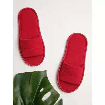 Тапочки женские Amaro Home, махра, размер 36-38, цвет бордовый