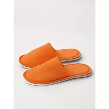 Тапочки женские Махра AMARO HOME Закрытый нос (Персик) 39-41