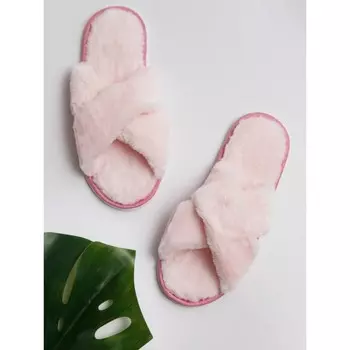 Тапочки женские Amaro Home, мех, размер 36-38, цвет розовый