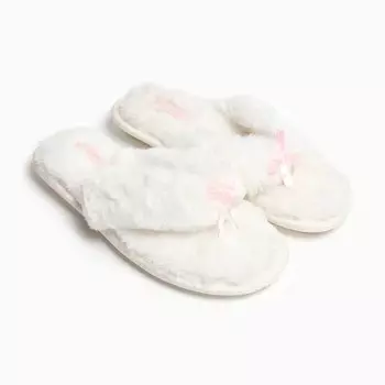 Тапочки женские с открытым носом Smile of Milady, размер 36-37, белые