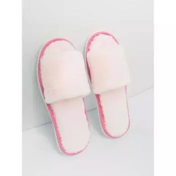 Тапочки женские открытый нос, размер 36-38, цвет светло-розовый