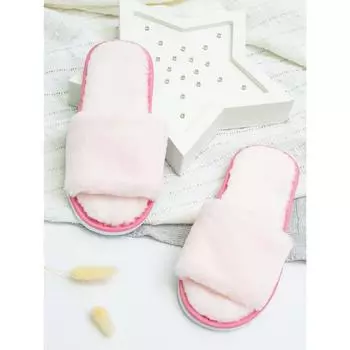 Тапочки женские открытый нос, размер 39-41, цвет светло-розовый