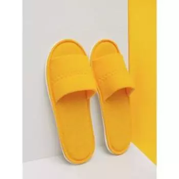 Тапочки женские открытый нос, размер 39-41, цвет желтый