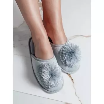 Тапочки женские, размер 37-38, цвет серый