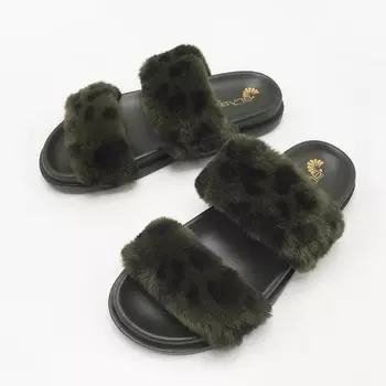 Тапочки женские, размер 41, цвет зеленый