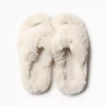 Тапочки женские с открытым носом размер 40, цвет молочный