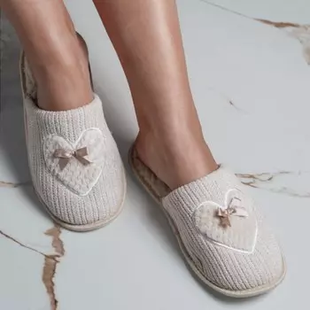 Тапочки женские Shine, размер 40, цвет бежевый