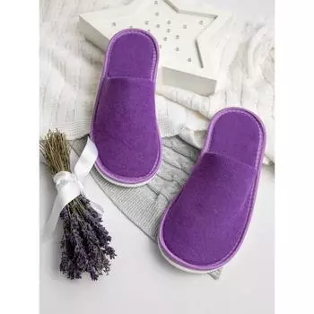 Тапочки женские закрытый нос, размер 36-38, цвет фиолетовый
