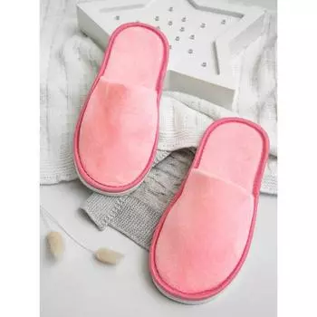 Тапочки женские закрытый нос, размер 39-41, цвет розовый