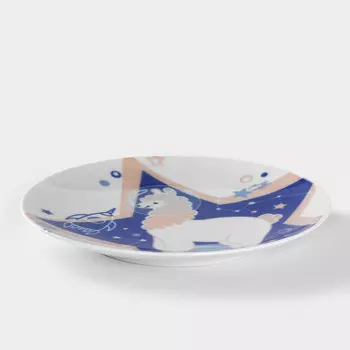 Тарелка фарфоровая «Зоомикс», d=20 см, белая