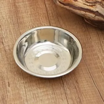 Тaрелкa из нержавеющей стали, 80 мл, d=9,5 см, 201 марка стали, толщина 0,8 мм