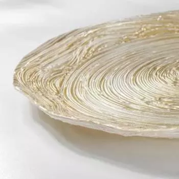 Тарелка «Античная роза», d=28 см, стекло, золотистая