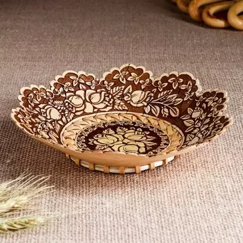 Тарелка ажурная "Розовый букет", d=19,5 см