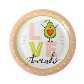 Тарелка бумажная «Авокадо», 18 см, 6 шт.