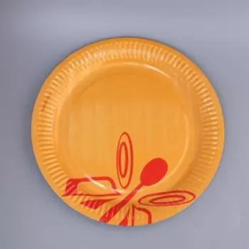 Тарелка бумажная "Бабочка" с ламинацией, 23 см